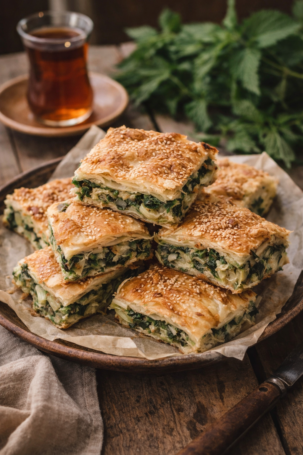ısırgan otlu & pırasalı börek